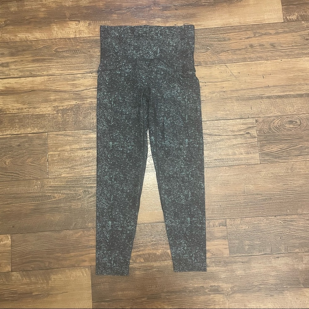 Booty boost 7/8 legging - speckled emerald